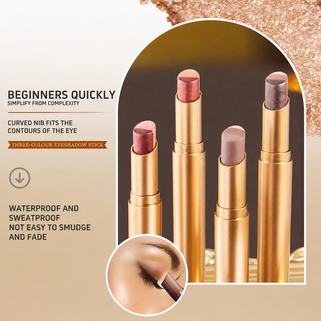 🔥 BIG SALE - 70% OFF🔥Instant Glow 3-in-1 Eyeshadow Stick