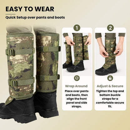 🔥Limit Time Free Shipping🛫 Snake-Resistant Outdoor Leg Gaiters🌿For Hunting, Hiking & Yard Work