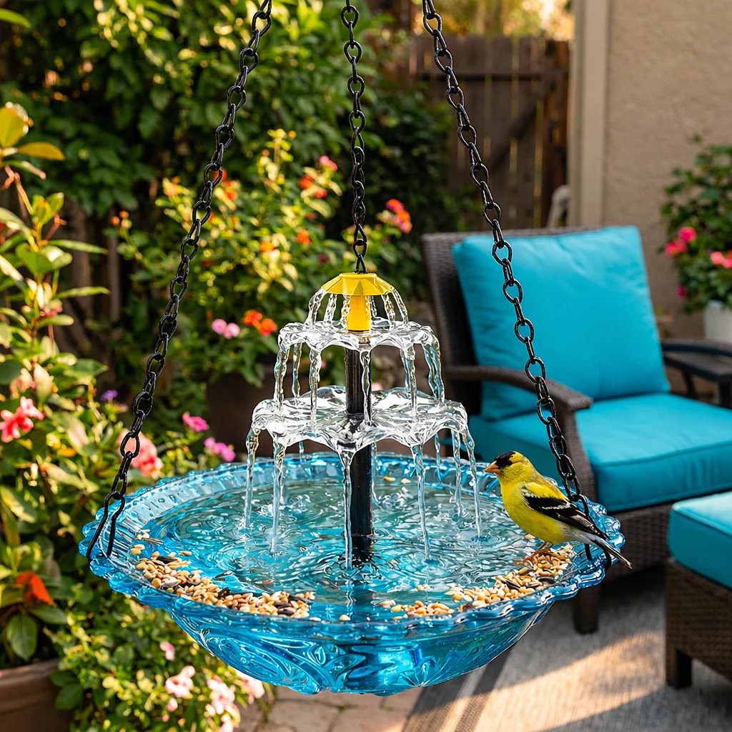 🐦 49% OFF Today – Solar Hanging Bird Bath Fountain | Attract Birds & Create a Peaceful Garden Oasis 🐦💦