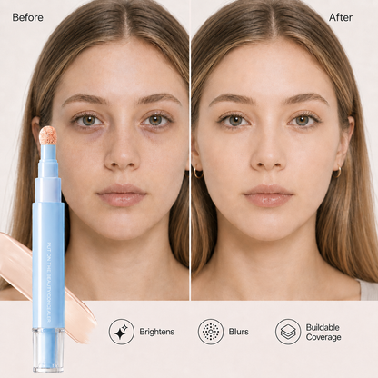 🖋️✨LAST DAY SALE BUY 1  GET 1 FREE!!💙Dual-effect Concealer & Foundation Eye Concealer - 24-hour long-lasting