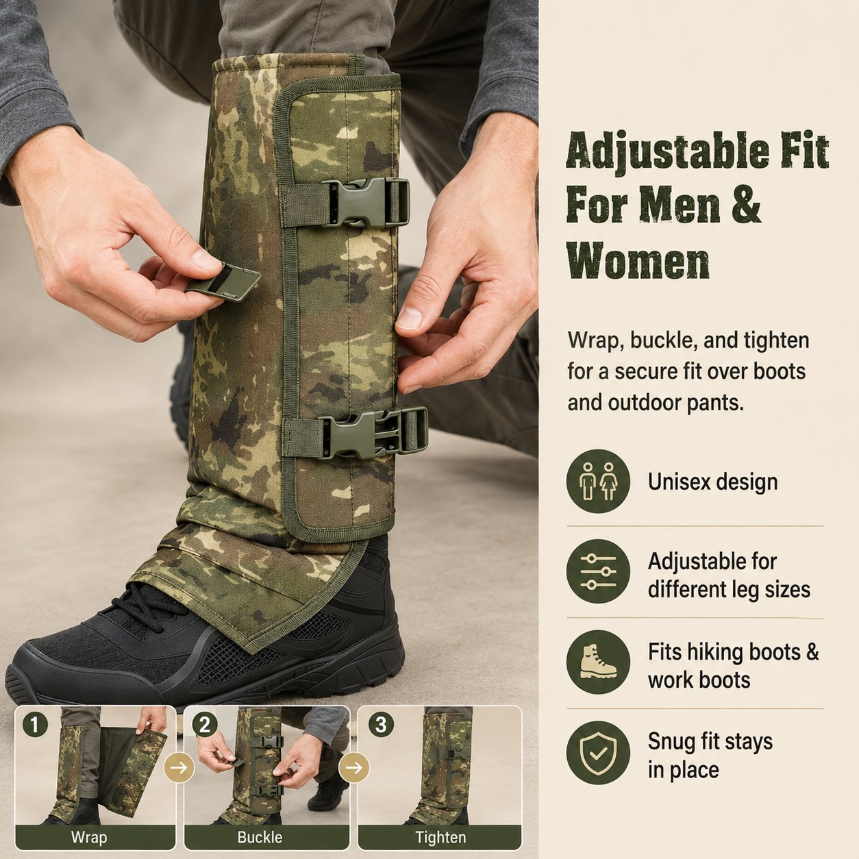 🔥Limit Time Free Shipping🛫 Snake-Resistant Outdoor Leg Gaiters🌿For Hunting, Hiking & Yard Work