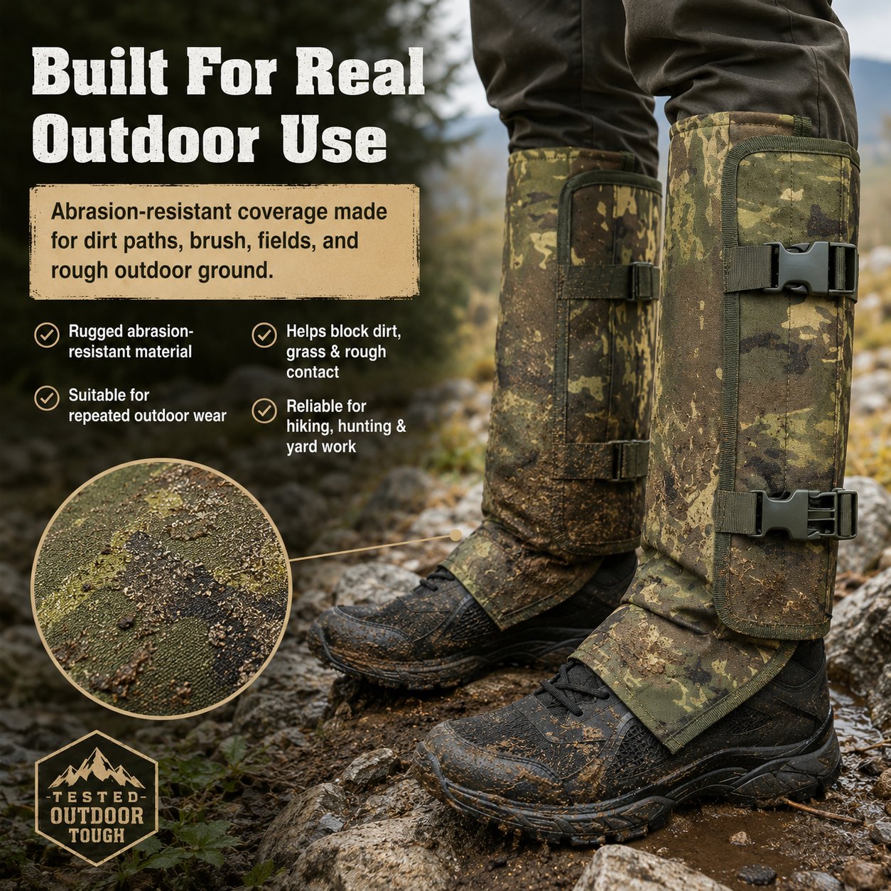 🔥Limit Time Free Shipping🛫 Snake-Resistant Outdoor Leg Gaiters🌿For Hunting, Hiking & Yard Work